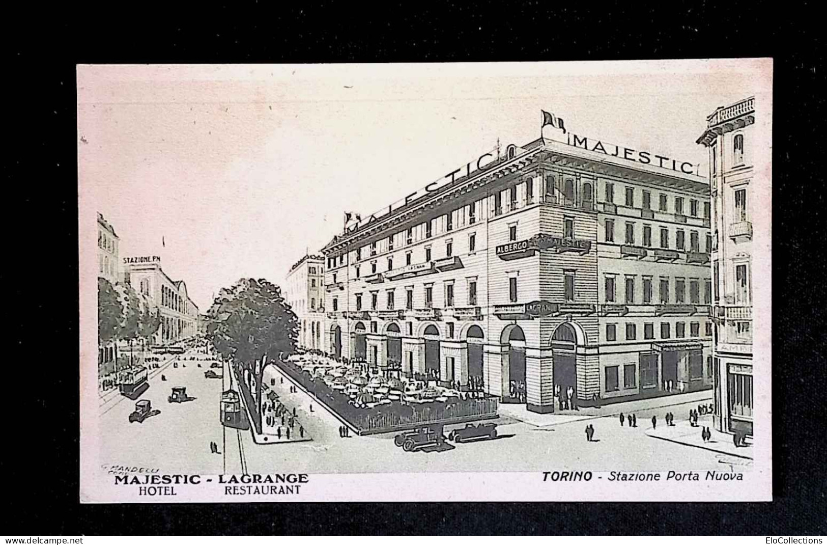 Cp, Italie, Torino, Stazione Porta Nuova, Majestic, Hôtel - Lagrange, Restaurant, Vierge, Ed. Mandelli - Wirtschaften, Hotels & Restaurants