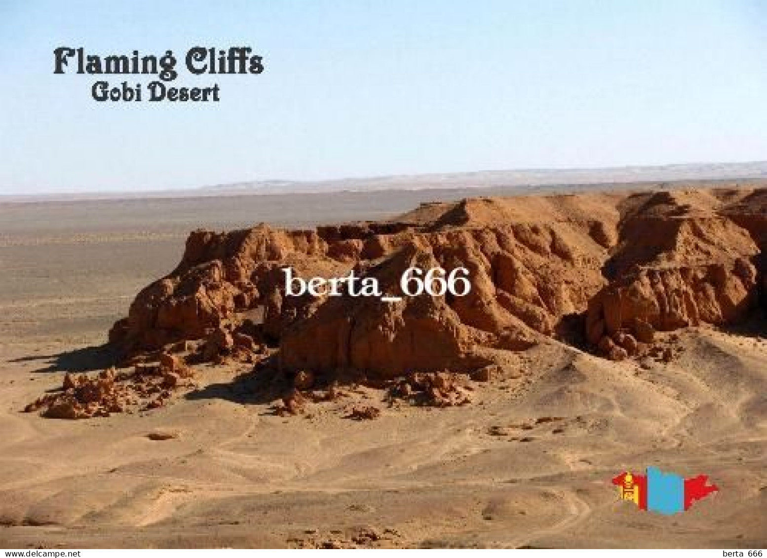 Mongolia Gobi Desert Flaming Cliffs New Postcard - Mongolië