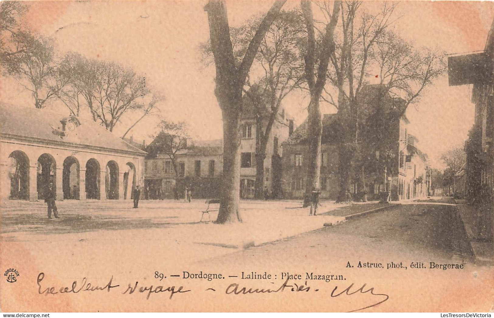 FRANCE - Dordogne - Lalinde Place Mazagran - Carte Postale Ancienne - Other & Unclassified