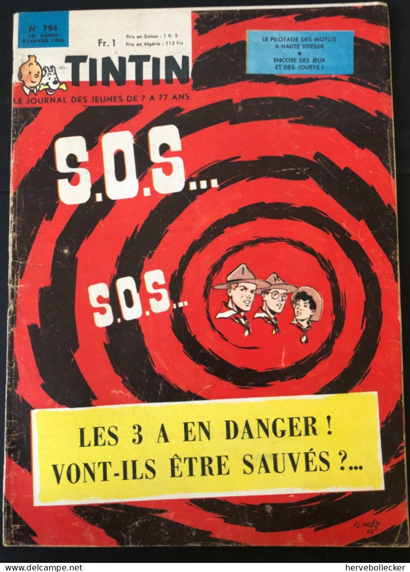 TINTIN Le Journal Des Jeunes N° 794 - 1964 - Tintin