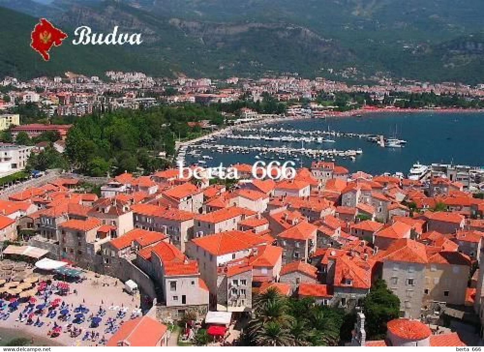 Montenegro Budva Aerial View New Postcard - Montenegro