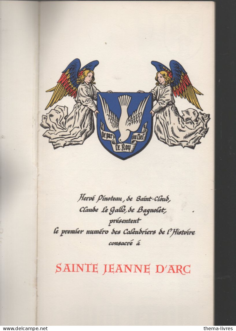Calendrier De L'histoire ; JEANNE D'ARC  1965  Richement Illuistré Couleiur ( CAT7131) - Formato Grande : 1961-70