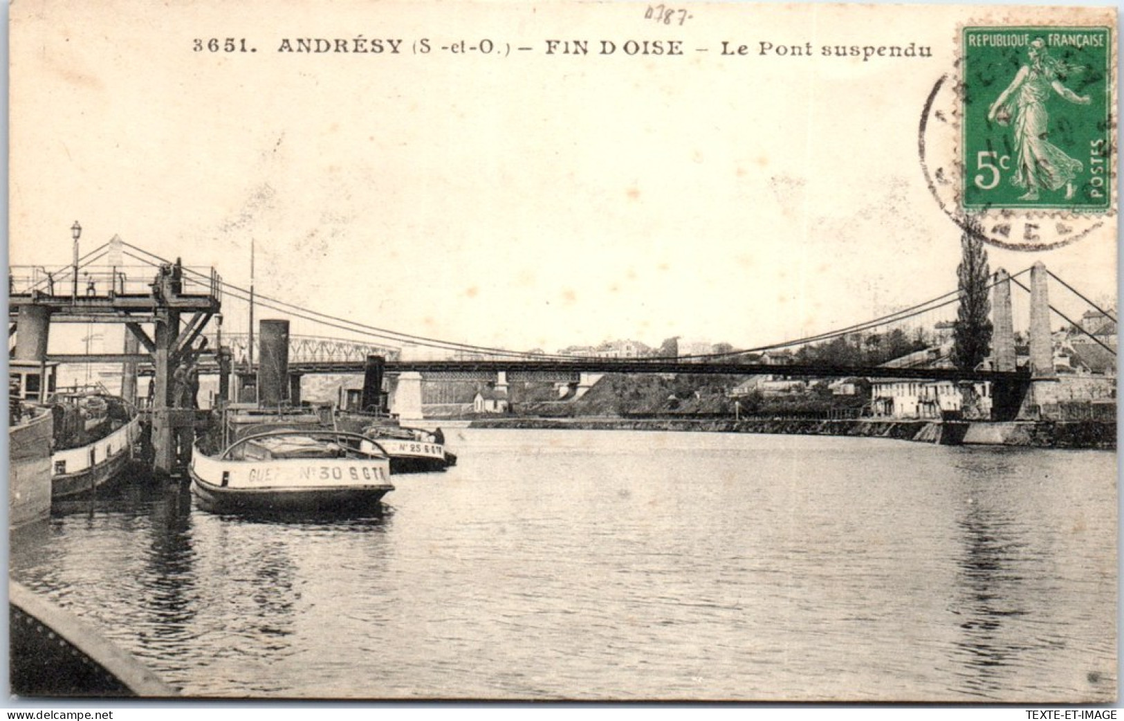 78 ANDRESY - Le Pont Suspendu  - Andresy
