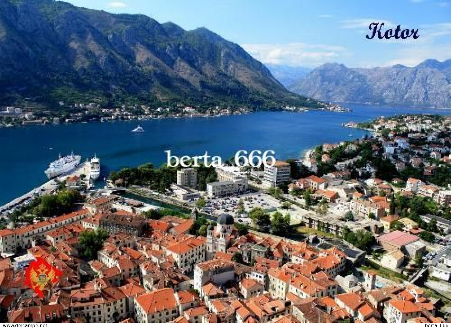 Montenegro Kotor Aerial View UNESCO New Postcard - Montenegro