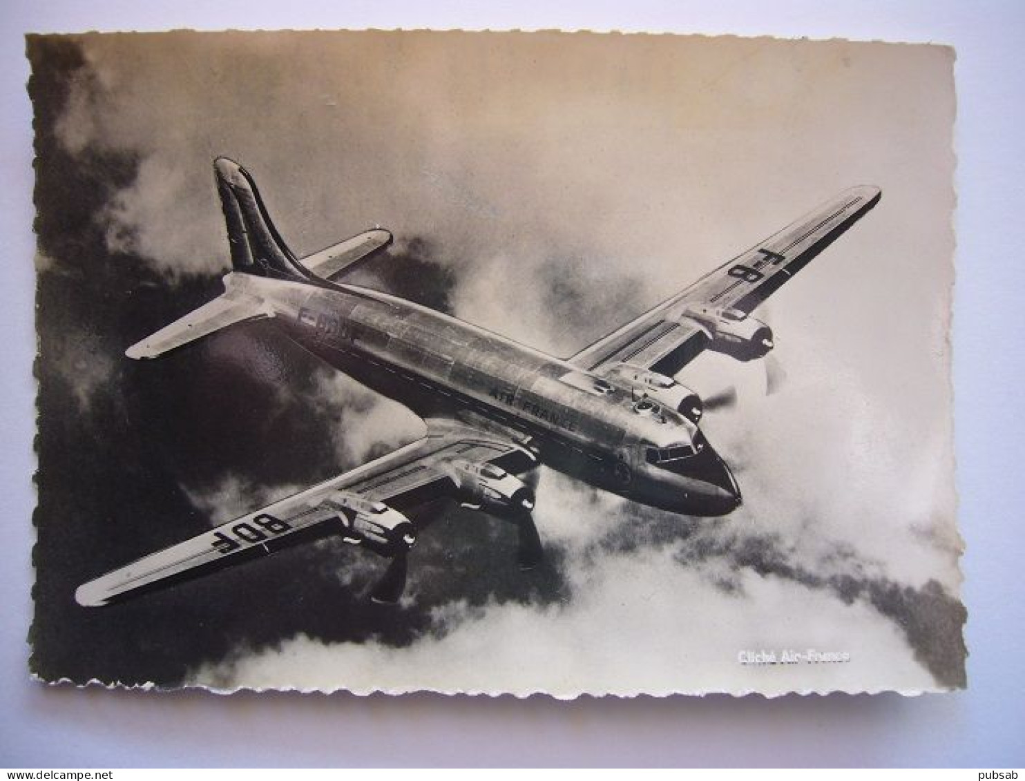 Avion / Airplane / AIR FRANCE / Douglas DC-4 / 2 Cards / See Scan - 1946-....: Era Moderna