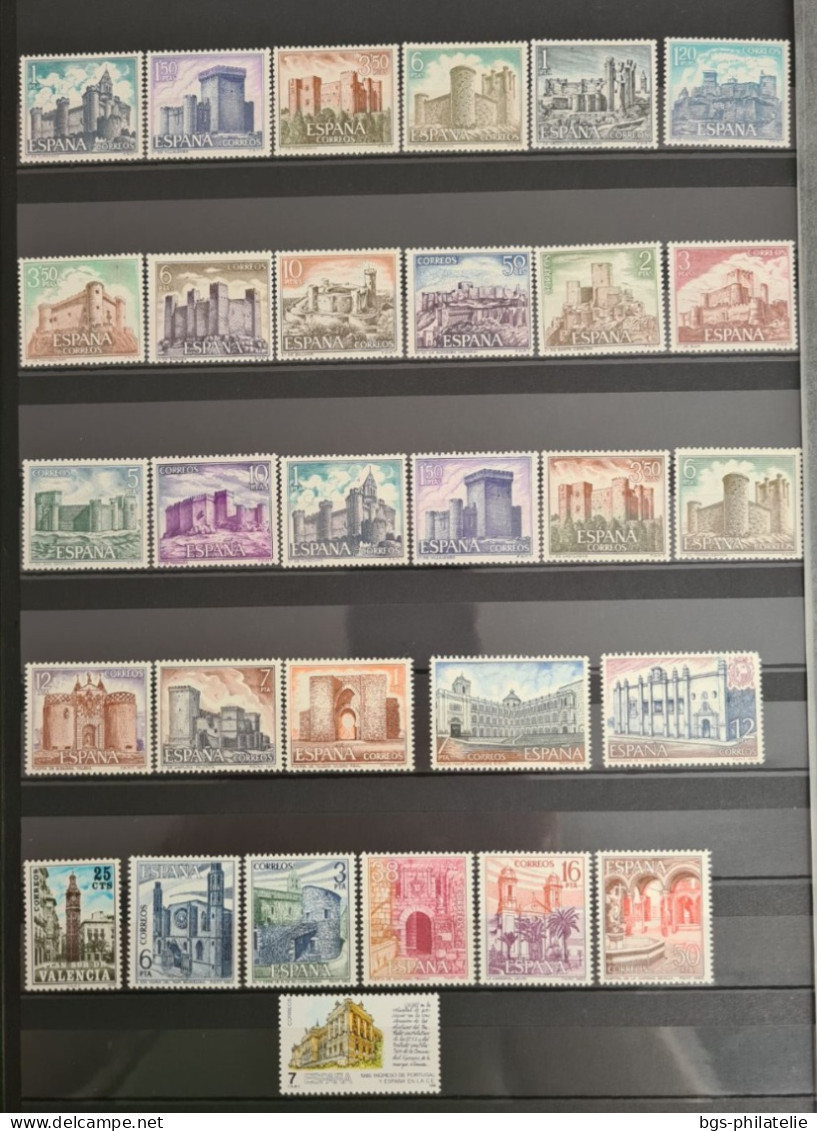 Collection de timbres d'Espagne.