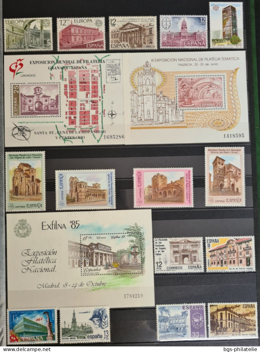 Collection de timbres d'Espagne.