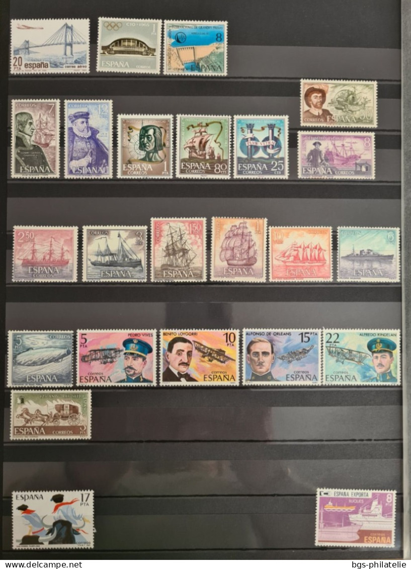 Collection de timbres d'Espagne.