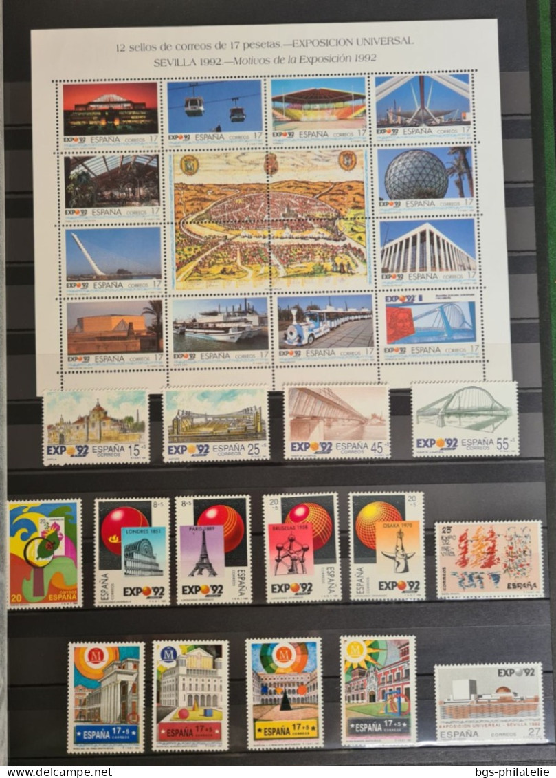 Collection de timbres d'Espagne.