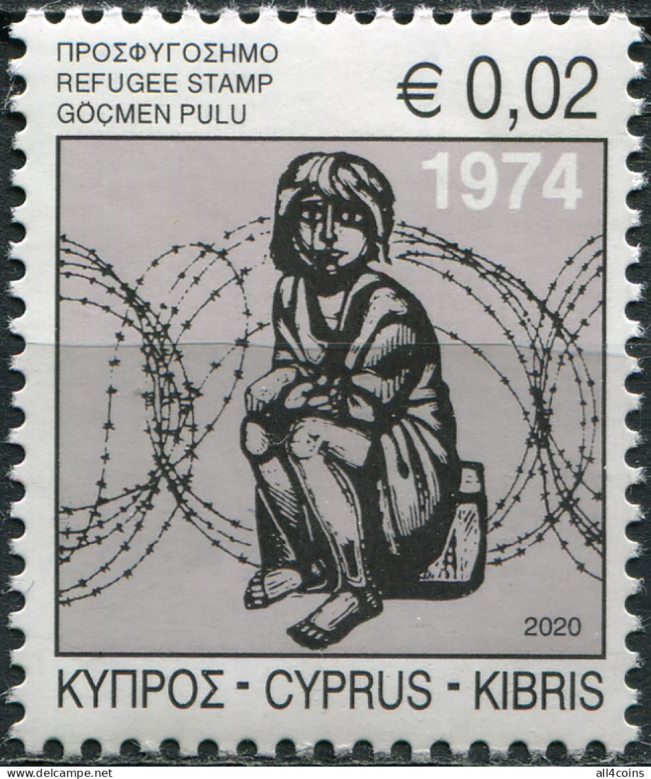 Cyprus 2020. Refugee Fund Stamp 2020 (MNH OG) Stamp - Unused Stamps