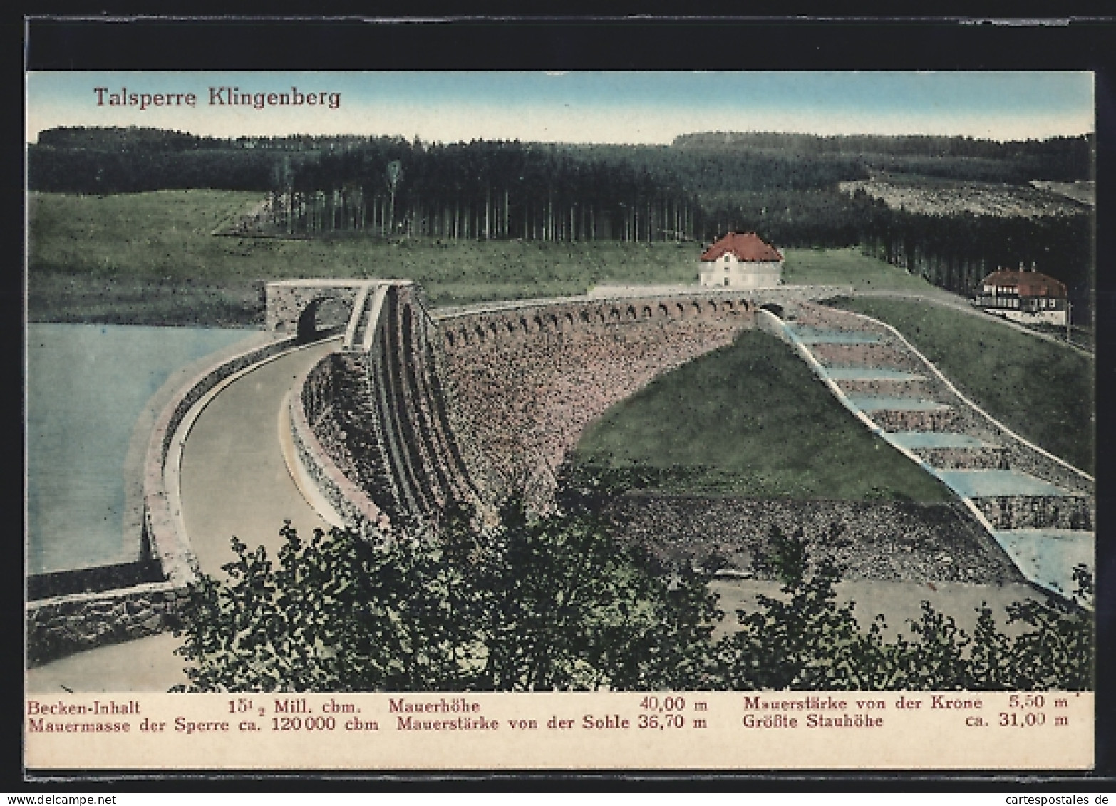 AK Klingenberg / Sachsen, Talsperre, Sperrmauer Und Becken  - Klingenberg (Sachsen)