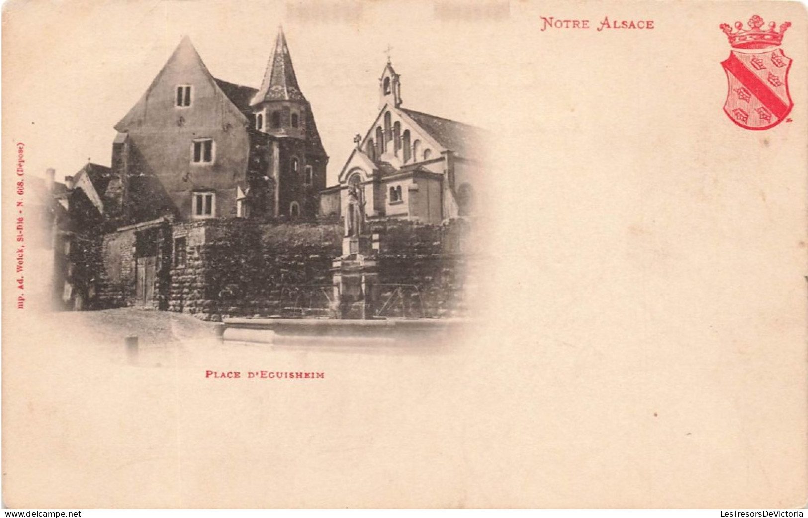 FRANCE - Alsace - Notre Alsace - Place D'Eguisheim - Carte Postale Ancienne - Alsace