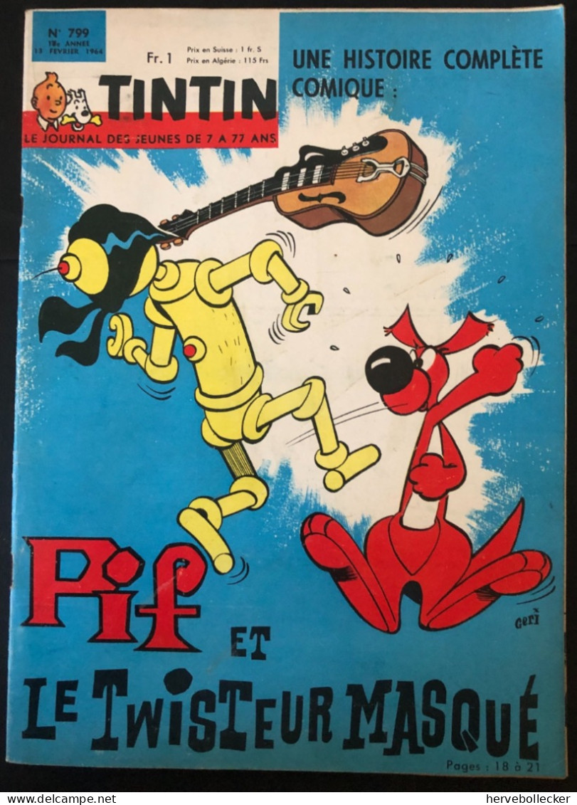 TINTIN Le Journal Des Jeunes N° 799 - 1964 - Tintin