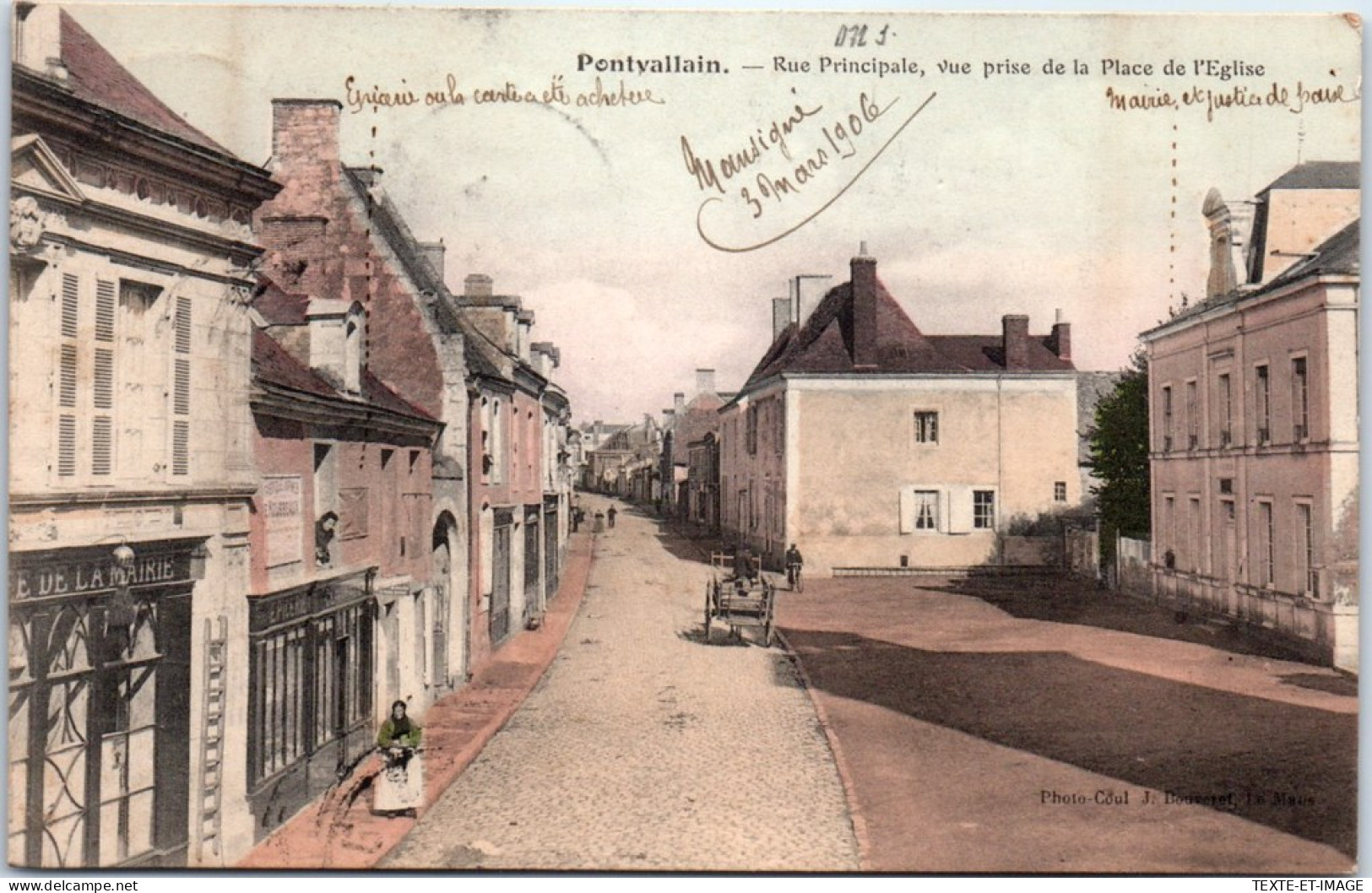 72 PONTVALLAIN - Rue Principale Depuis La Place De L'eglise - Pontvallain