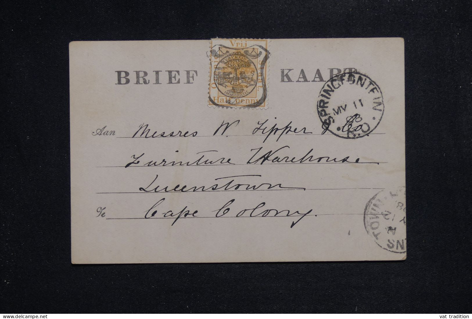 ETAT LIBRE D'ORANGE - Carte Précurseur De Springfontein En 1898  - L 151459 - Oranje-Freistaat (1868-1909)