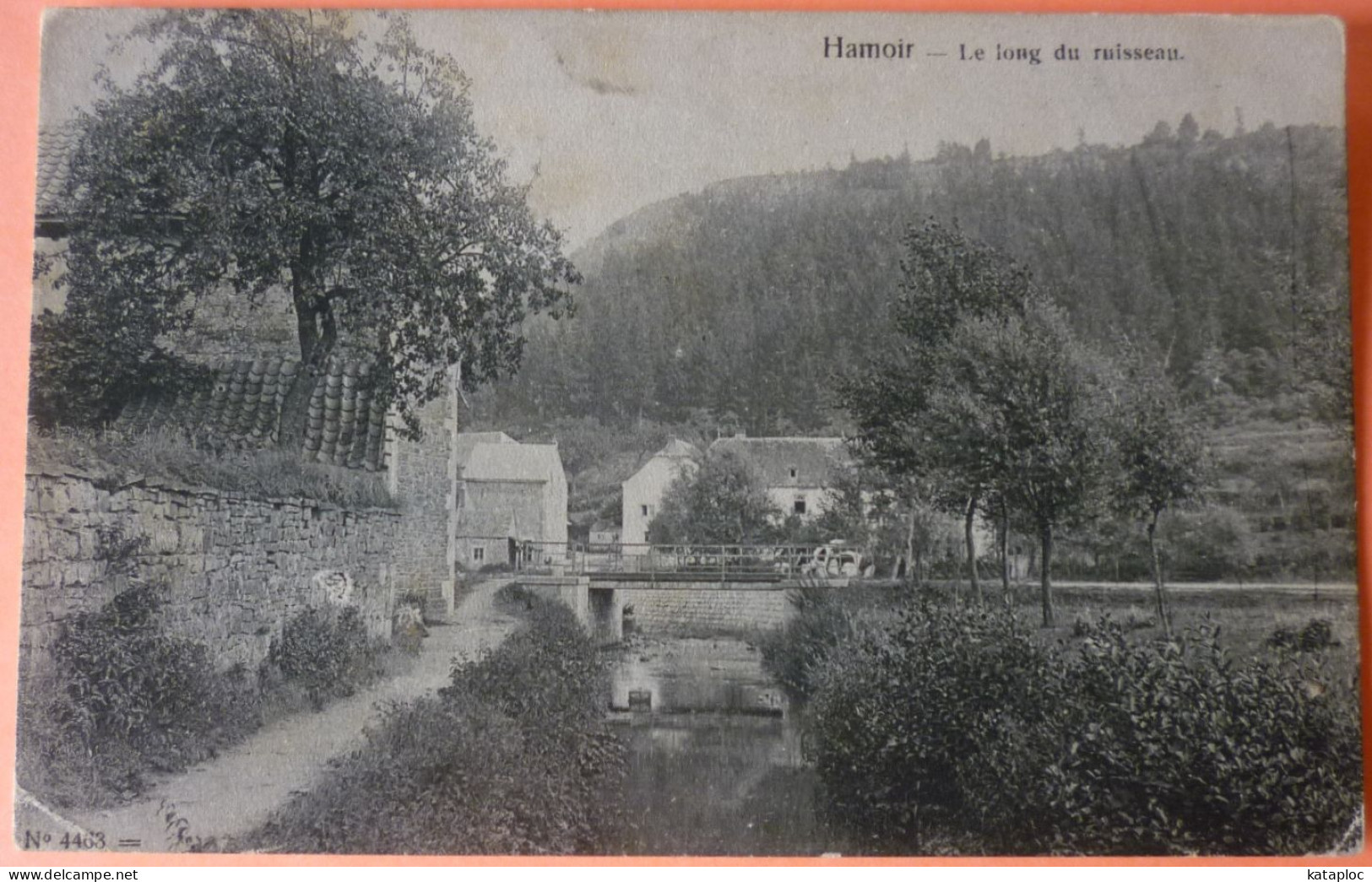 CARTE HAMOIR - BELGIQUE - LE LONG DU RUISSEAU - 2 SCANS-19 - Hamoir