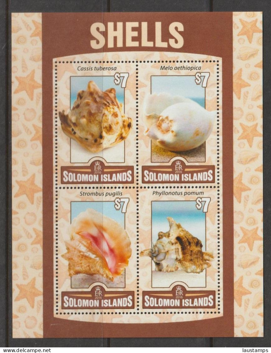 Solomon Islands 2016 Shells Sheetlet MNH - Coneshells