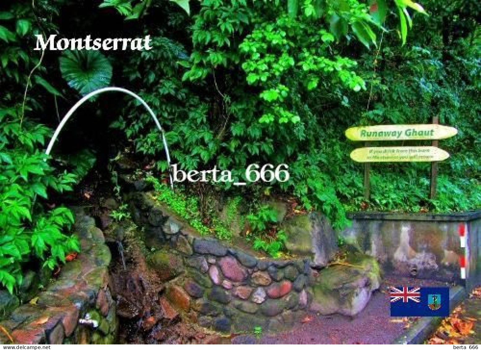 Montserrat Island Runaway Ghaut New Postcard - Otros & Sin Clasificación