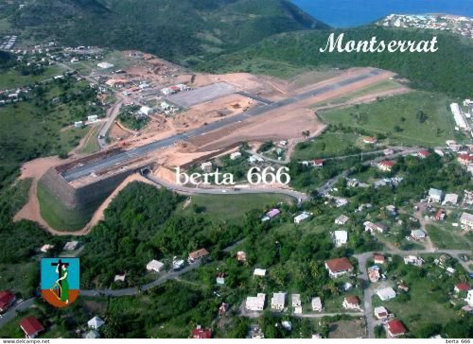 Montserrat Island John Osborne Airport Aerial View New Postcard - Altri & Non Classificati