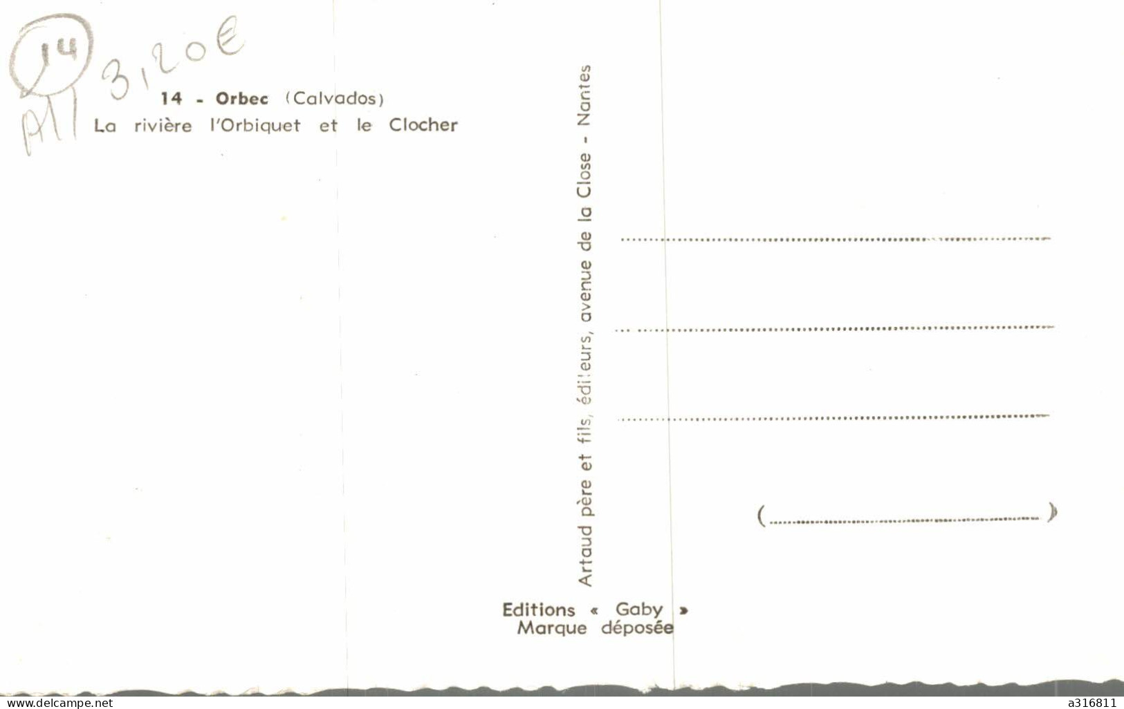 Orbec - La Riviere L Orbiquet Et Le Clocher - Orbec