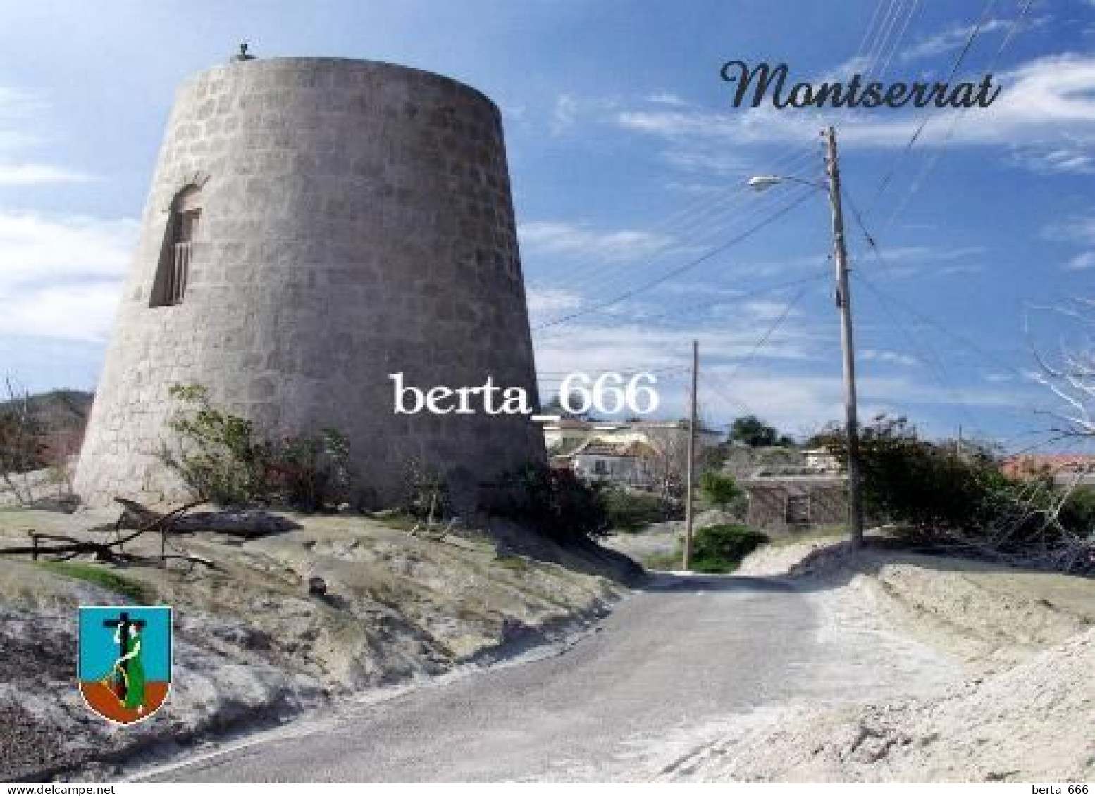 Montserrat Old Sugar Mill New Postcard - Sonstige & Ohne Zuordnung