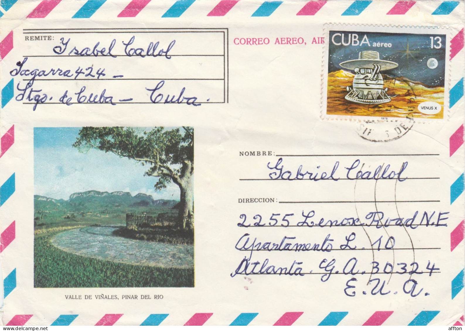 Cuba Air Mail Cover Mailed - Brieven En Documenten