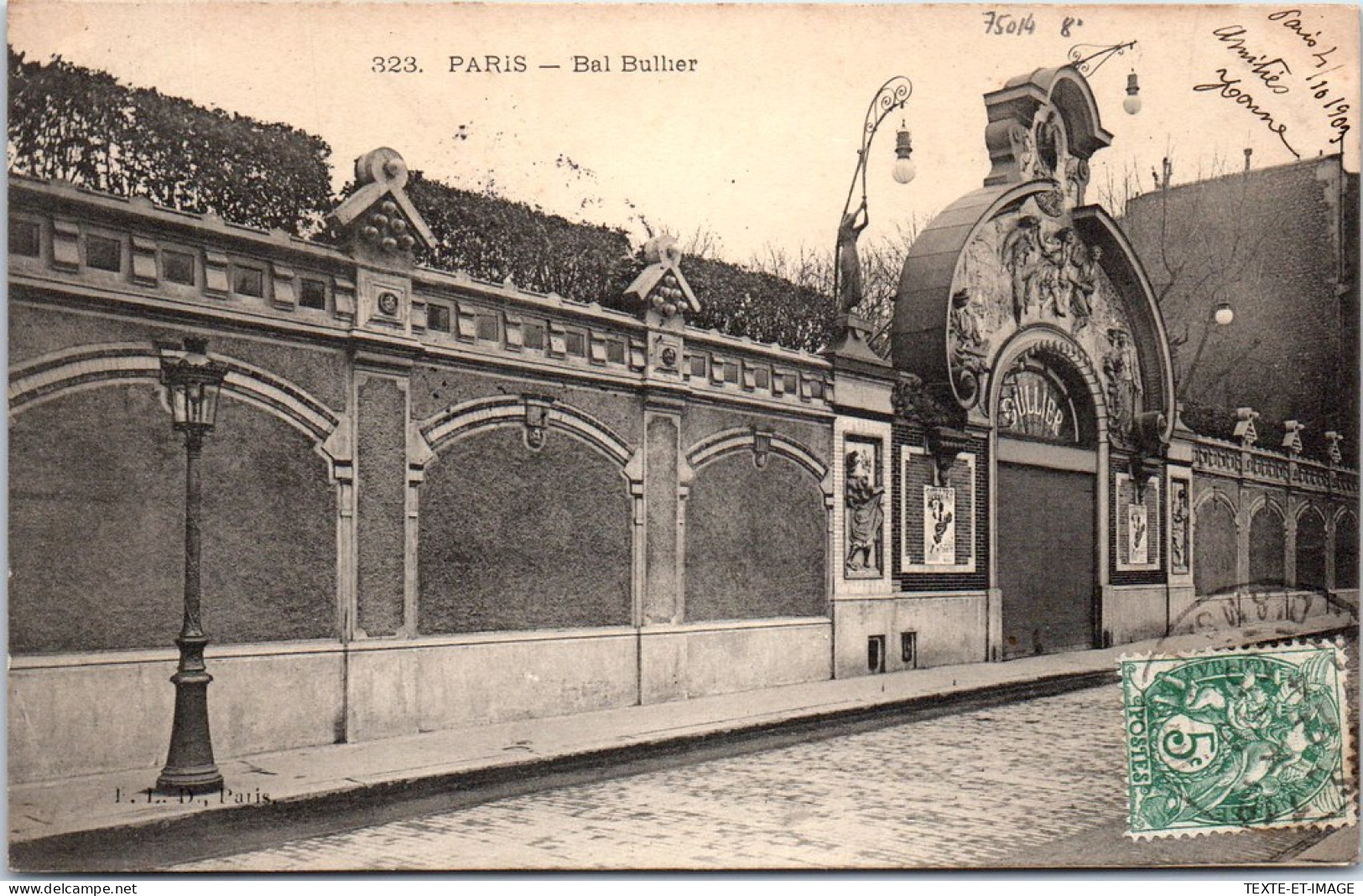 75014 PARIS - Portail D'entree Du Bal Bullier  - Arrondissement: 14