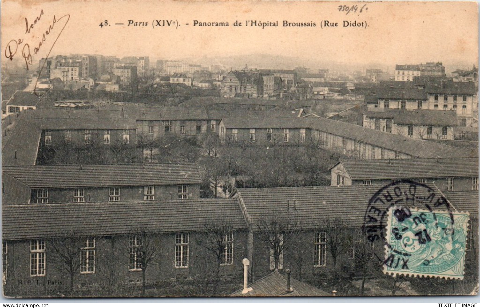 75014 PARIS - Panorama De L'hopital Broussais  - Arrondissement: 14