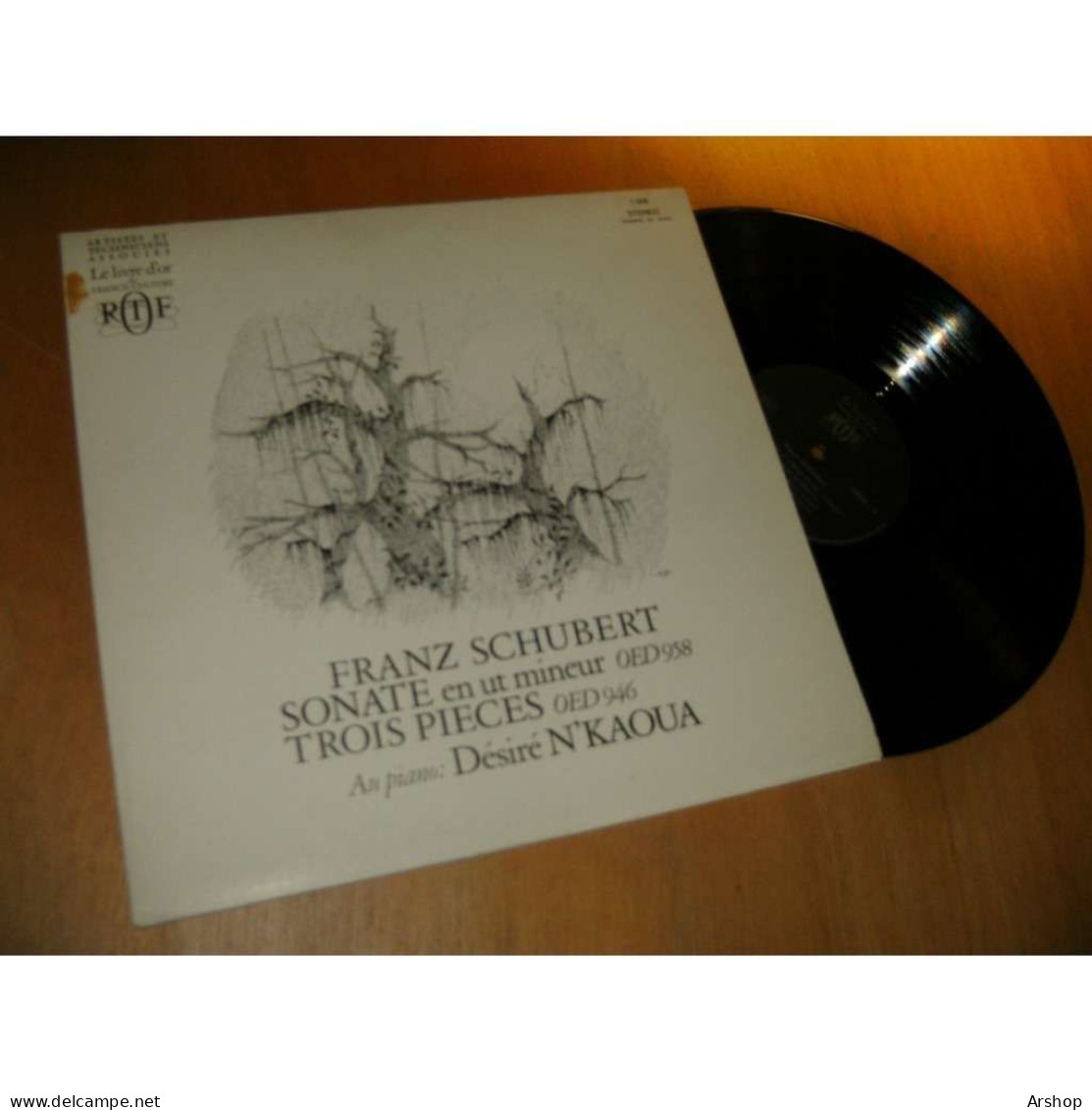 DESIRE N'KAOUA Sonate En Ut Mineur Oed 958 - Trois Pieces Oed 946 SCHUBERT PIANO - FRANCE CULTURE ORTF 1008 Lp - Klassik