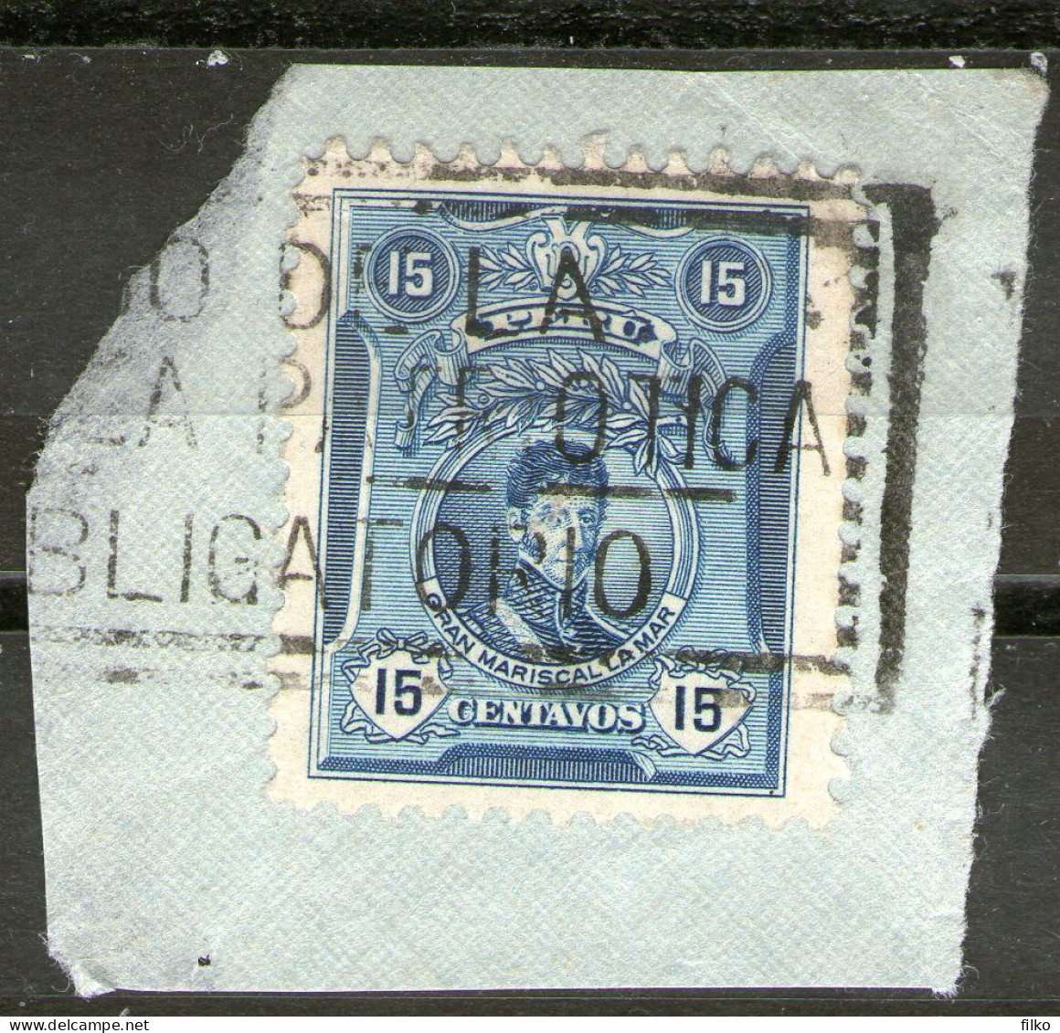 Peru1930,cut Squer Cancel, Used As Scan - Pérou