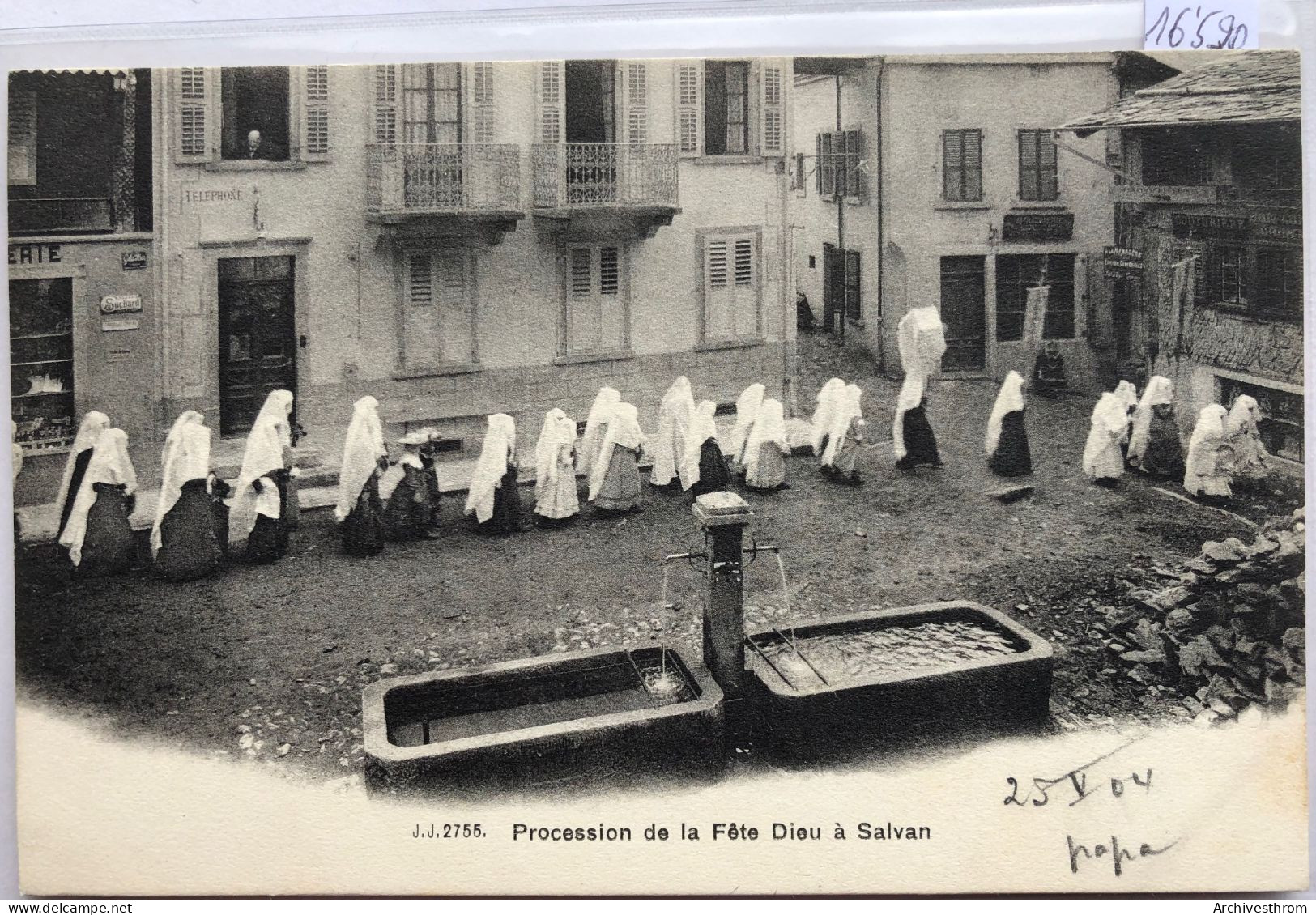 Salvan (Valais - Wallis) Procession De La Fête Dieu Après La Confiserie (16'590) - Salvan