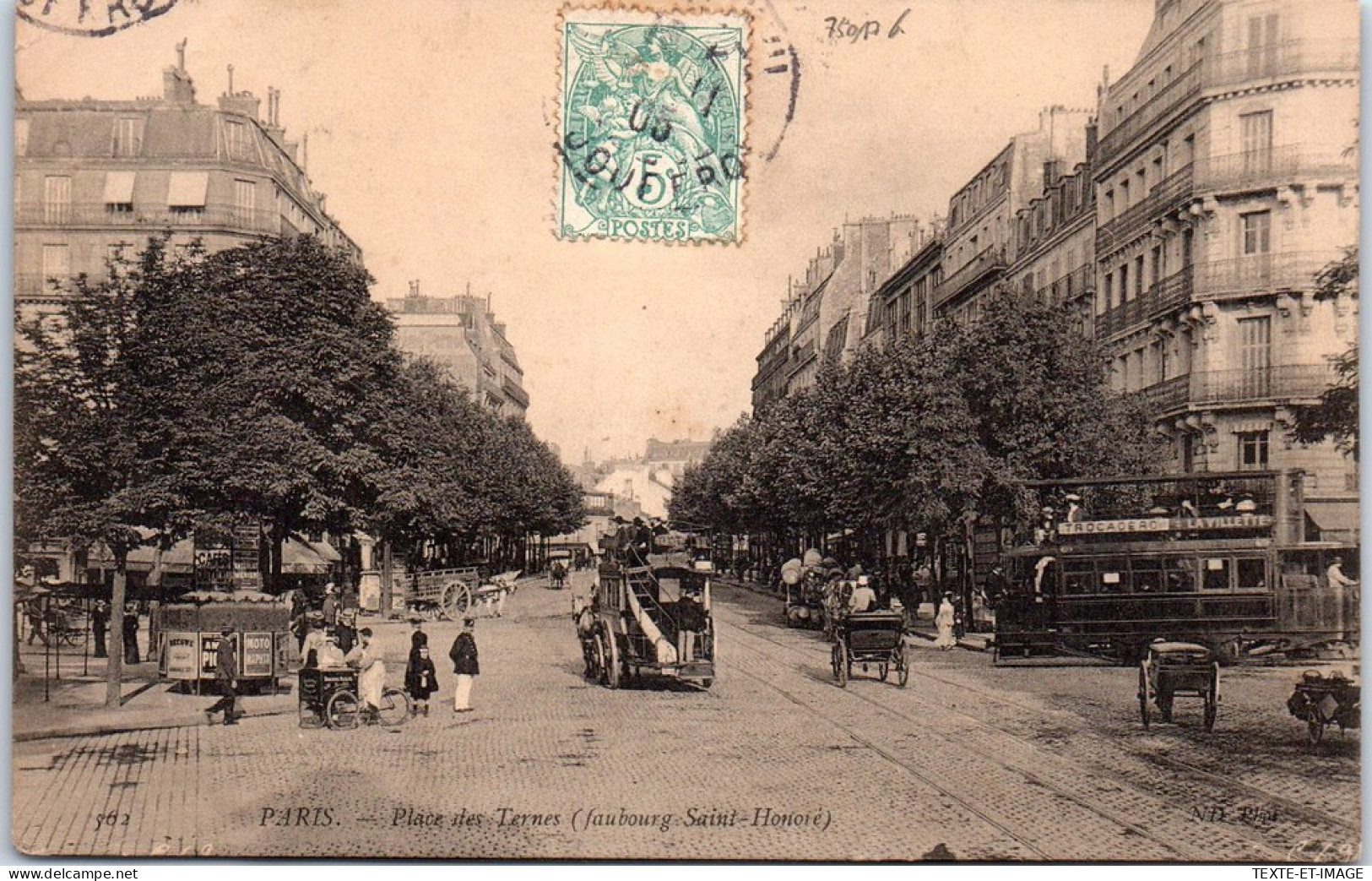 75017 PARIS - La Place Des Ternes. Faubourg Saint Honore  - Arrondissement: 17