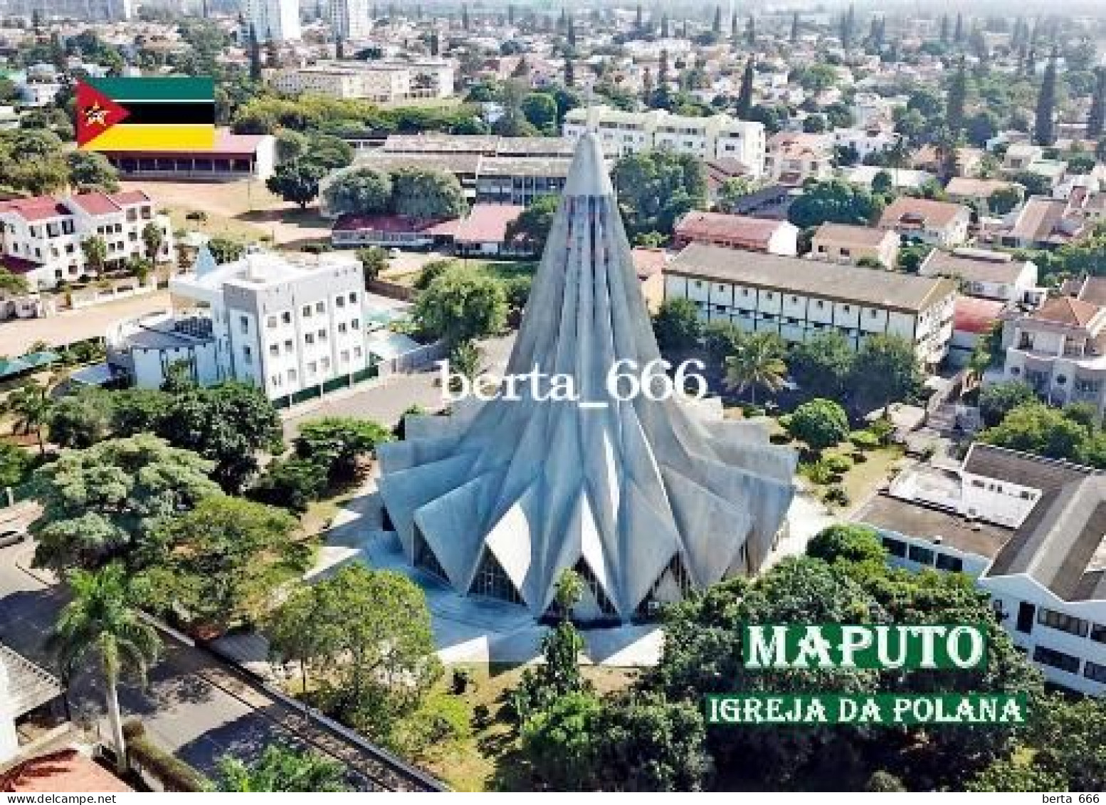 Mozambique Maputo Polana Church New Postcard - Mosambik