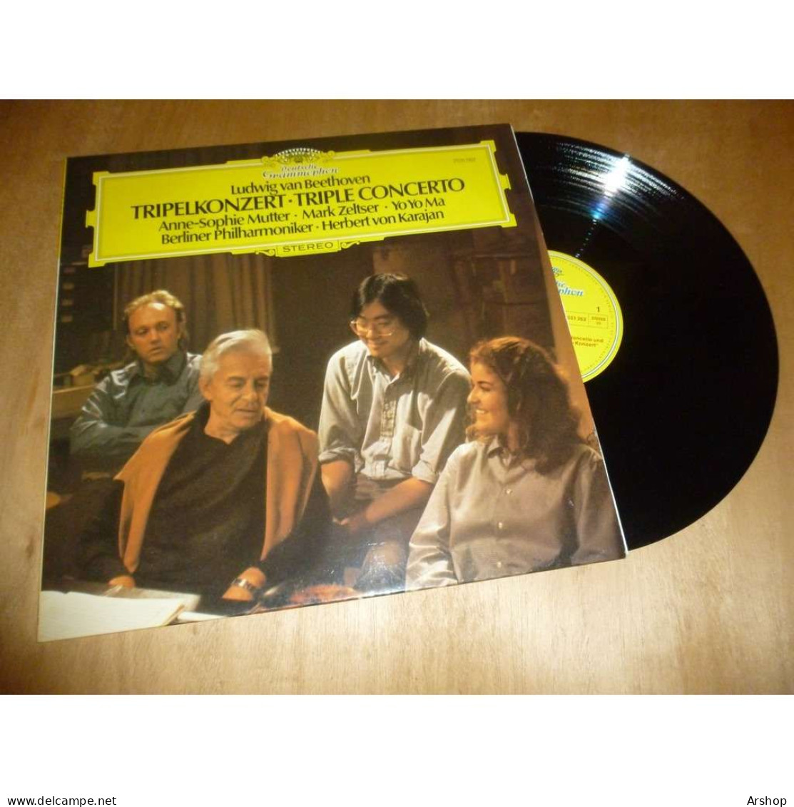 ANNE SOPHIE MUTTER / YO YO MA / MARK ZELTSER / KARAJAN Triple Concerto BEETHOVEN Deutsche Gramophon Lp 1980 - Classical