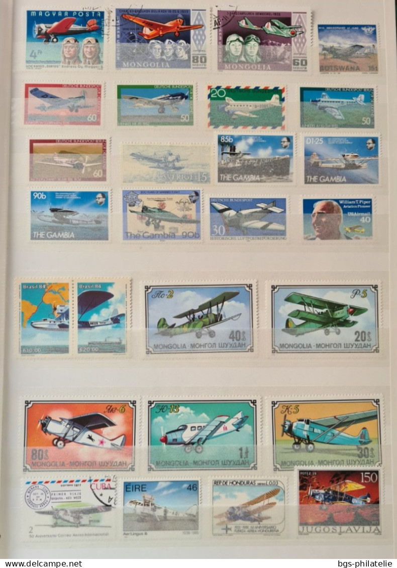 Collection De Timbres Sur Le Thème Des Avions. - Collections (sans Albums)