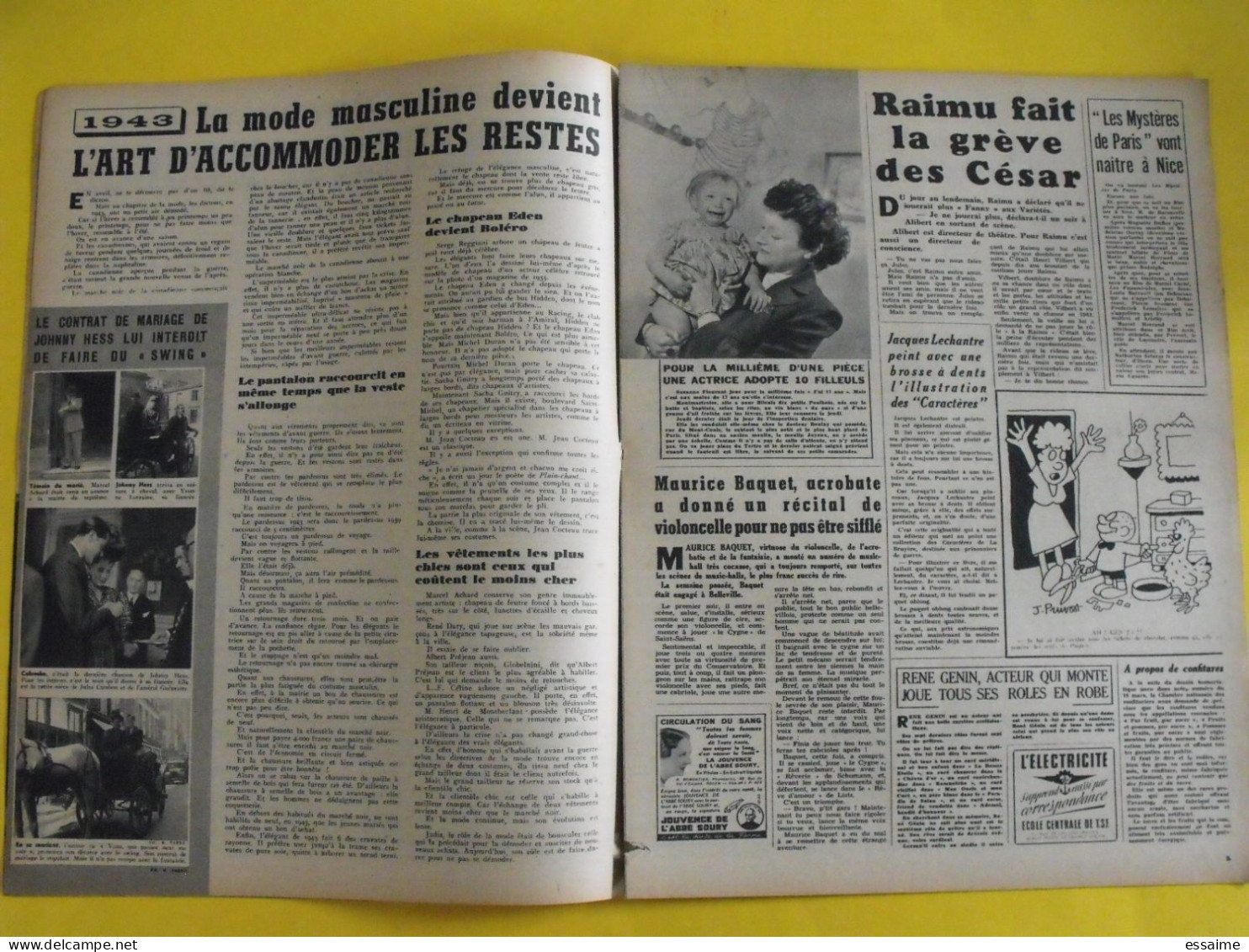 6 Revues La Semaine De 1943. Actualités Guerre Photos Collaboration Moscou  Martinique Laval Fuhrer Katyn  Raimu Baquet - Oorlog 1939-45