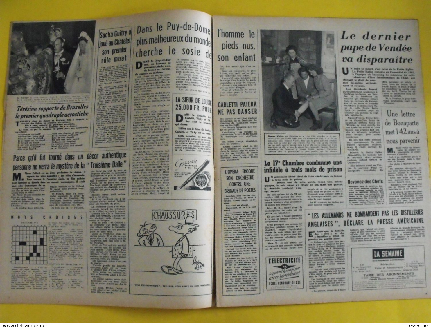 6 revues La semaine de 1943. actualités guerre photos collaboration moscou  martinique laval fuhrer katyn  raimu baquet