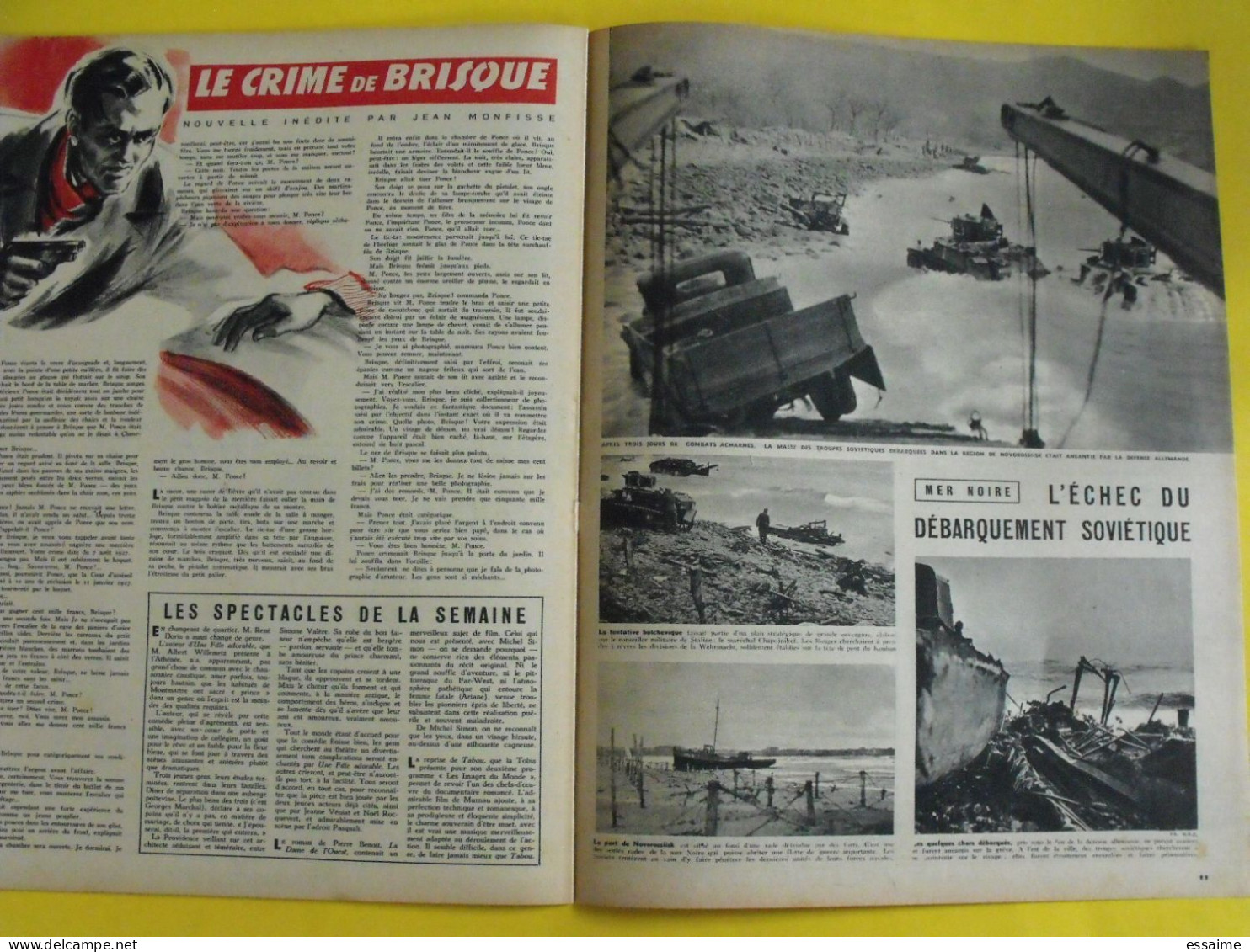 6 revues La semaine de 1943. actualités guerre photos collaboration moscou  martinique laval fuhrer katyn  raimu baquet