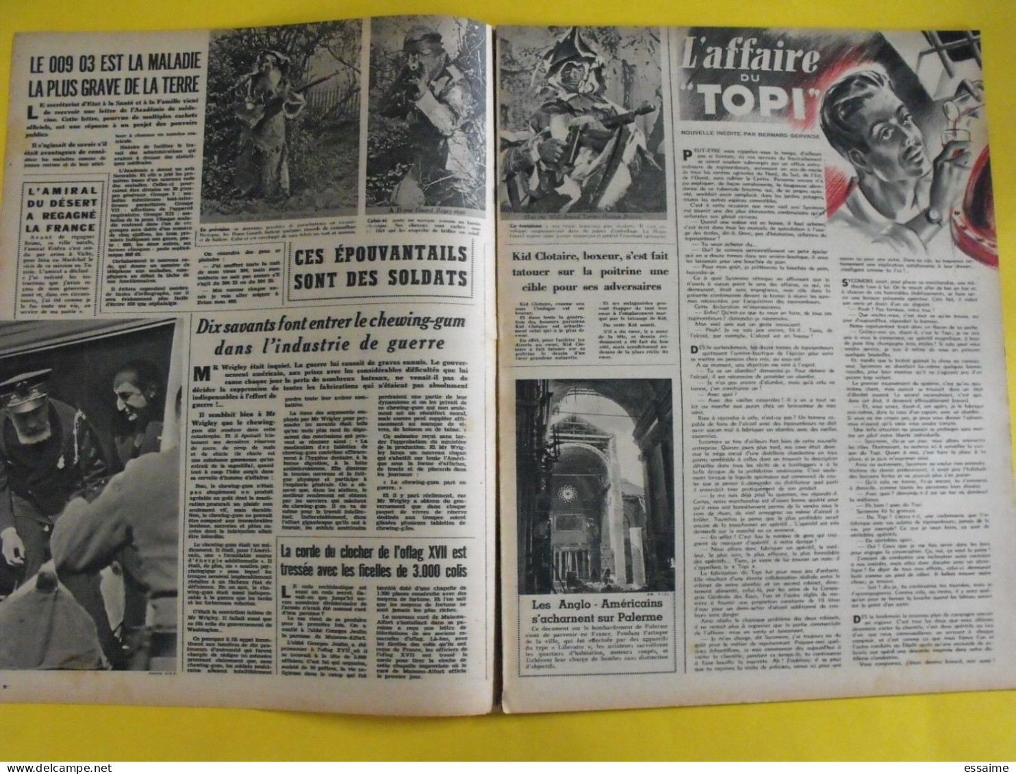6 revues La semaine de 1943. actualités guerre photos collaboration moscou  martinique laval fuhrer katyn  raimu baquet
