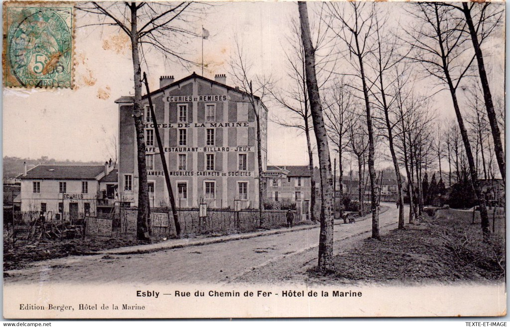 77 ESBLY - Rue Du Chemin De Fer - Hotel De La Marine -  - Esbly