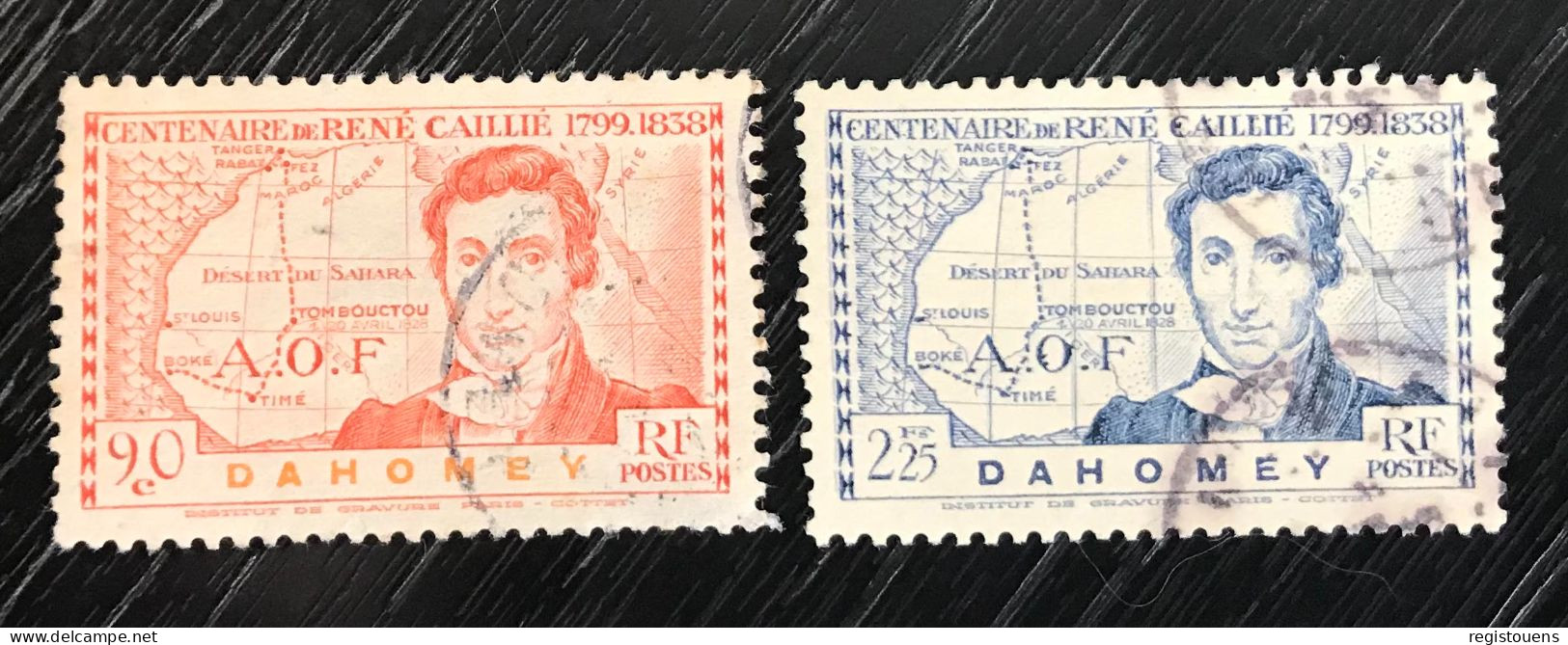 Lot De 2 Timbres Oblitérés Dahomey 1939 - Gebraucht