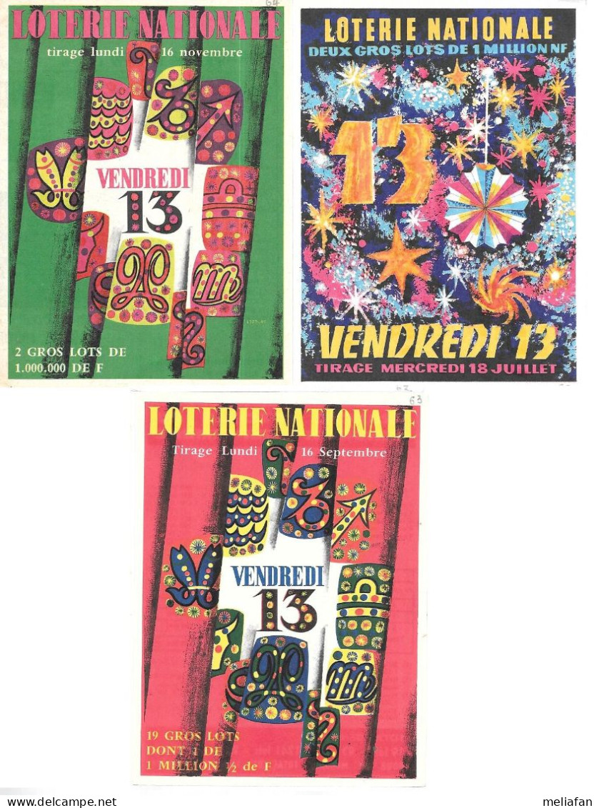 KB1809 - DEPLIANTS LOTERIE NATIONALE - VENDREDI 13 - Lottery Tickets