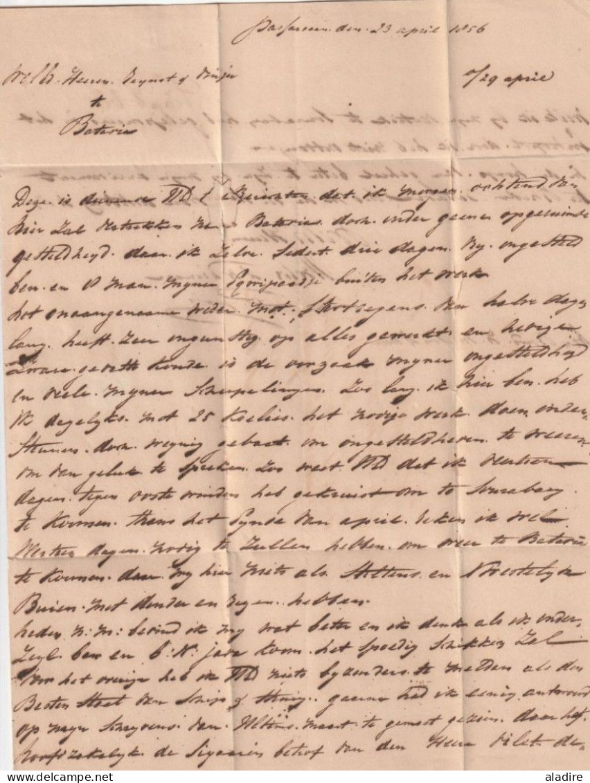 1855 - Entire 2-page Letter From CHERIBON Today CIREBON, Java, Indonesia   To BATAVIA, Today DJAKARTA, Indonesia - Indes Néerlandaises