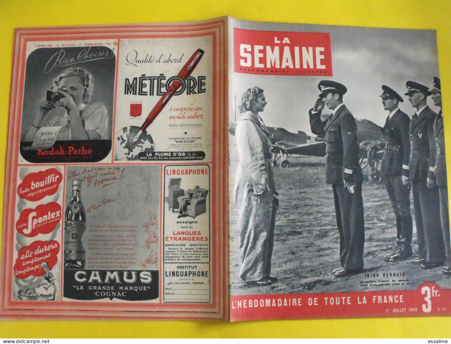 6 revues La semaine de 1943. actualités guerre photos collaboration cécile agnel micheline presle vlassov japon jersey