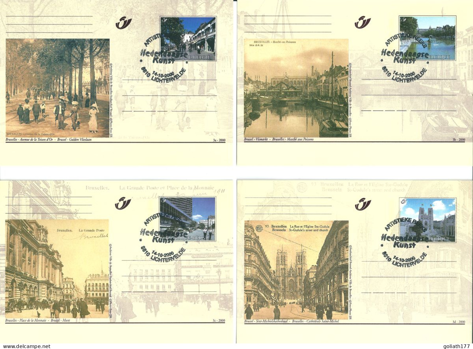 BK79/BK84 Met 1e Dag Afstempeling - Obp 9 Euro - Cartes Postales Illustrées (1971-2014) [BK]
