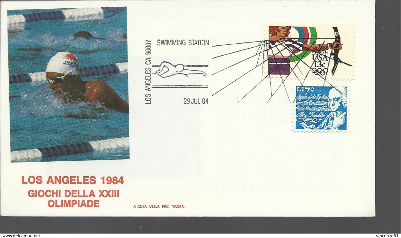 LOS ANGELES OLIMPIC GAMES 1984 SWIMMING STATION - Natation