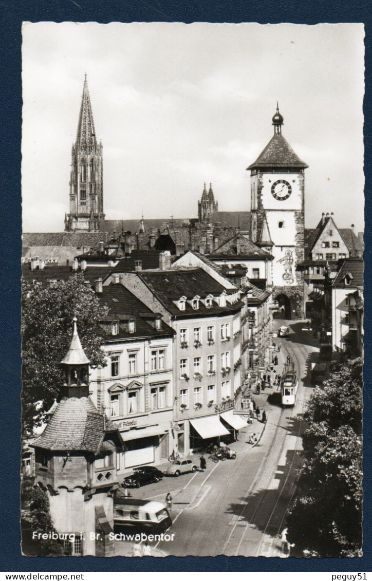 Freiburg I. Br. Oberlinden. Schwabentor. Cathédrale Notre-Dame. Eglise Du Sacré- Coeur. Tramway  14. Magasin Emi Fässler - Freiburg I. Br.