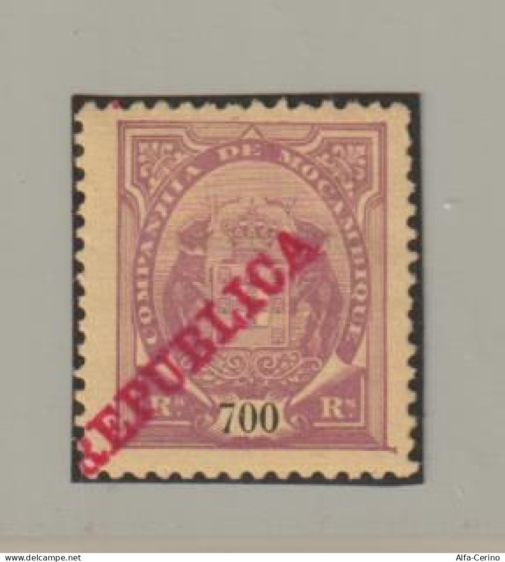 MOZAMBICO:  1916  SOPRASTAMPATO  -  700 R. LILLA/PAGLIA  L. SU  CARTA  NERA  -  YV/TELL. 200 - Mosambik