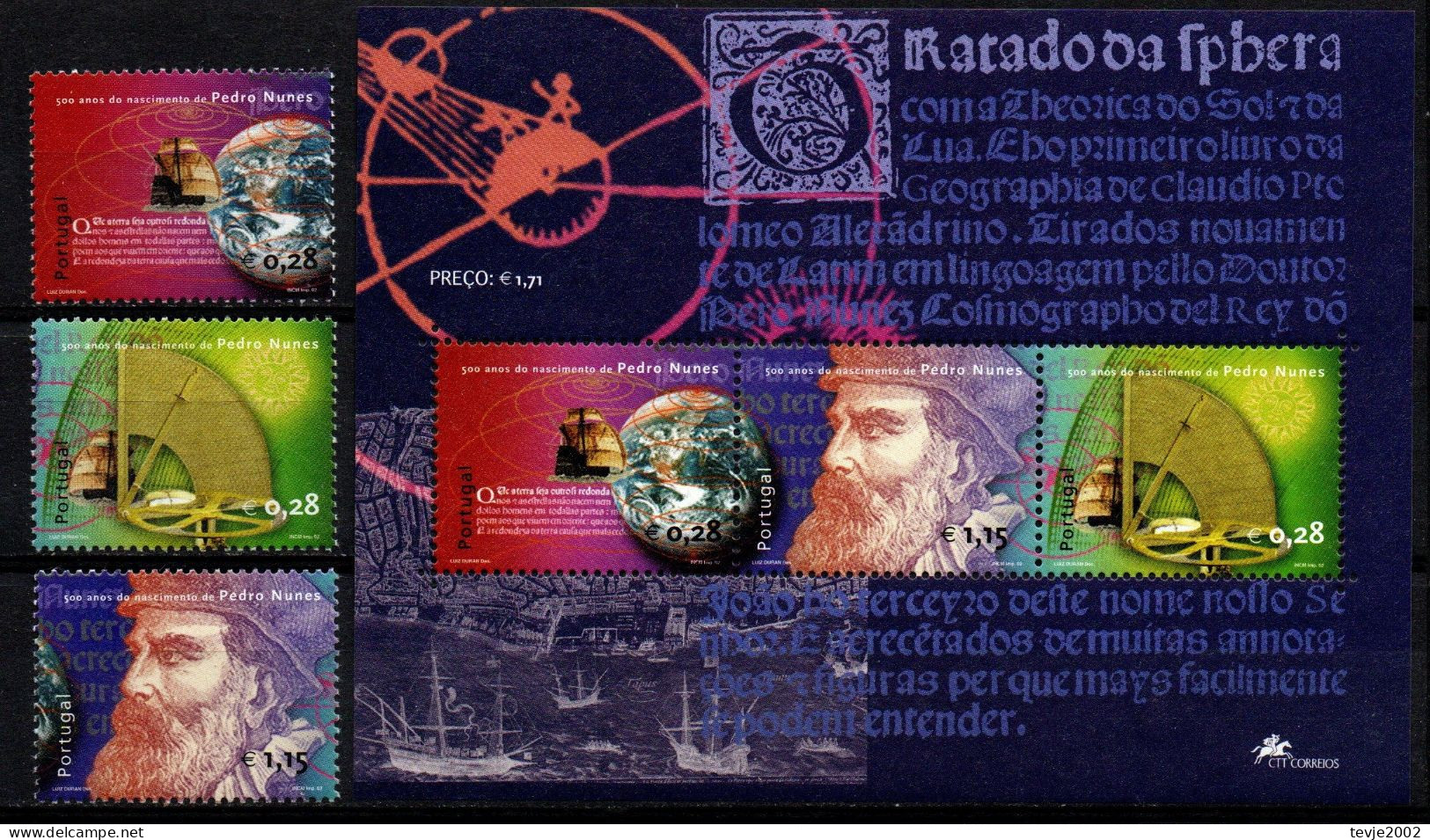 Portugal 2002 - Mi.Nr. 2577 - 2579 + Block 174 - Postfrisch MNH - Nuevos