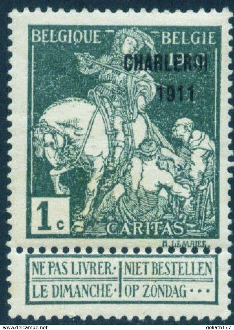 101 * Met Plakker - Obp 7 Euro - 1910-1911 Caritas